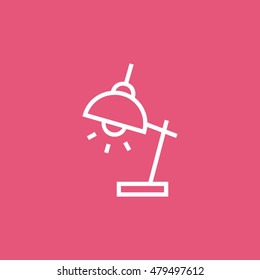 Reading lamp icon. Reading lamp sign.