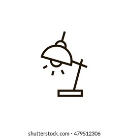 Reading lamp icon. Reading lamp sign.