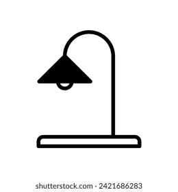 Plantilla vectorial de símbolo de icono de lámpara de lectura