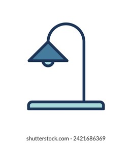 Reading lamp icon symbol vector template