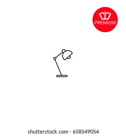 Reading lamp. Lamp icon. Table lamp vector icon.