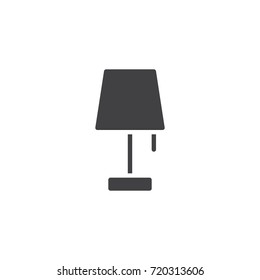 Reading lamp icon vector, filled flat sign, solid pictogram isolated on white. Symbol, logo illustration.