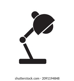 Icono de la lámpara de lectura. Estilo de glifo gráfico vectorial aislado en fondo blanco