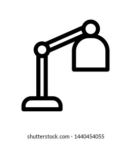 Reading lamp icon vector illustration, emblem isolated flat design , business house in the room , template logo start up project