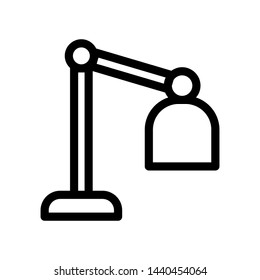 Reading lamp icon vector illustration, emblem isolated flat design , business house in the room , template logo start up project