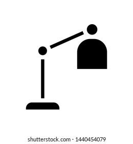 Reading lamp icon vector illustration, emblem isolated flat design , business house in the room , template logo start up project