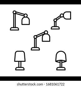 Reading lamp icon vector illustration, emblem isolated flat design , business house in the room , template logo start up project
