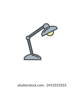 ilustración vectorial de icono de lámpara de lectura