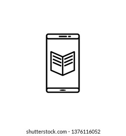 Reading and learning online concept represented by ebook and smartphone icon. isolated and flat illustration