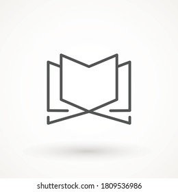 Reading line icon, Book Vector on white background Simple illustration of open book vector icon for web - education icon