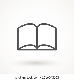 Reading line icon, Book Vector on white background Simple illustration of open book vector icon for web - education icon