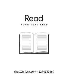 Reading line icon, Vector on white background