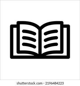 Reading line icon, Vector on white background