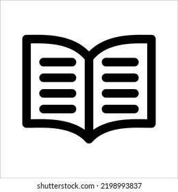Icono de línea de lectura, vector sobre fondo blanco