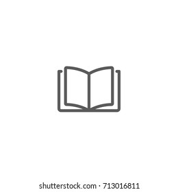 Reading line icon, Vector on white background - Shutterstock ID 713016811