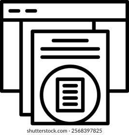 Reading Line Vector Icon Design