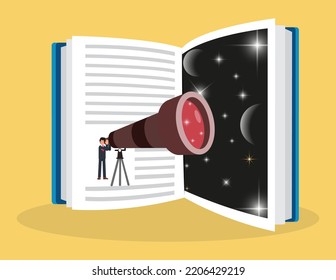Reading list concept, challenge and personal improvement. knowledge or education for future job
