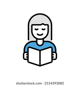 Reading lists icon vector stock illustration