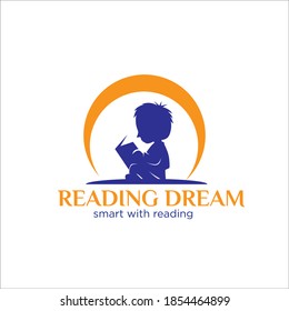 reading logo designs simple for education and home schooling service