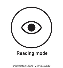 Reading Mode Icon Vector Image Illustration . Mobile Phone Icon .