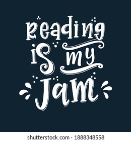 Leer es mi afiche de tipografía dibujado por Jam Hand. Fragmento conceptual manuscrito Diseño caligráfico con letras de la mano de la camiseta. Vector inspirador