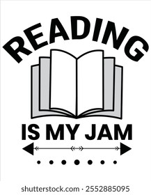 Reading is my Jam T-shirt, Vector File