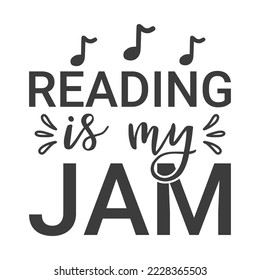 Leer es mi ilustración de jam Vector con letras hechas a mano en las impresiones de fondo de textura y afiches. Diseño de tiza caligráfica