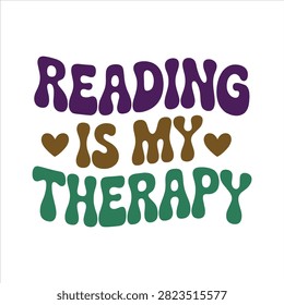 Reading is My Therapy Clip Art features a cozy, book-loving design perfect for bookworms, readers, librarians, teachers, and literary enthusiasts. Ideal for Cricut projects, sublimation, T-shirts, mugs, stickers, tote bags, journals, and printable crafts with a relaxing reading theme.