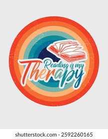 Reading Is My Therapy T-Shirt – Book Lover's Comfort  and Style