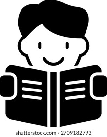 Vector de diseño de iconos creativos de lectura Nueva
