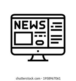 reading news mens leisure line icon vector. reading news mens leisure sign. isolated contour symbol black illustration