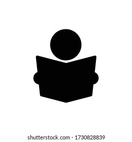 Icono de lectura de periódico. vector de plantilla de diseño