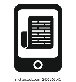 Reading on ebook media icon simple vector. Read distance. Literature learn