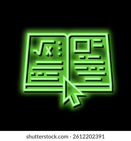 reading online education book neon light sign vector. reading online education book illustration