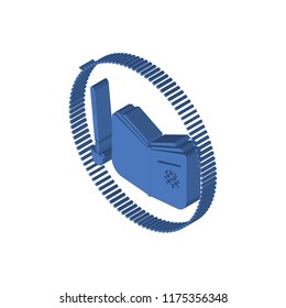 Reading An Open Book isometric left top view 3D icon