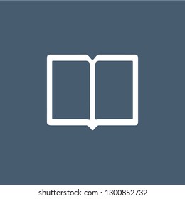 Reading open book line icon, Vector illustration isolated on grey