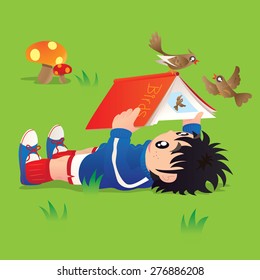 Reading outdoor