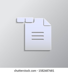 reading paper style, icon- Paper style vector icon.