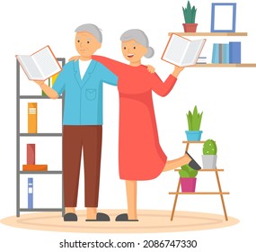 Leer a la gente conjunto de caracteres planos con libros revistas literatura aislado ilustración vectorial. Lectores hombres y mujeres jóvenes vestidos con ropa de moda relajándose en casa con libros o libros de texto