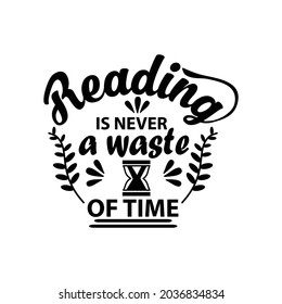 Reading quote typography design vector