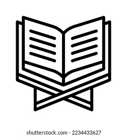 reading quran icon vector illustration logo template isolated on white background
