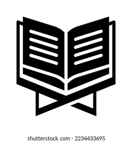reading quran icon vector illustration logo template isolated on white background