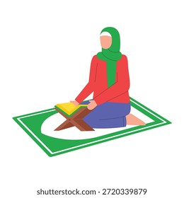 Leyendo la Ilustración vectorial del Corán EPS 10 File