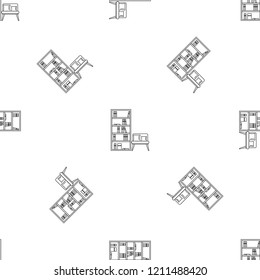 Reading room pattern seamless vector repeat geometric for any web design