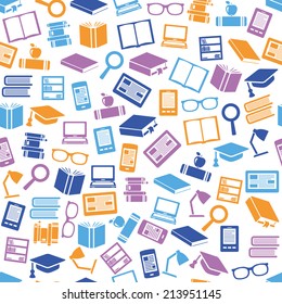 reading seamless pattern