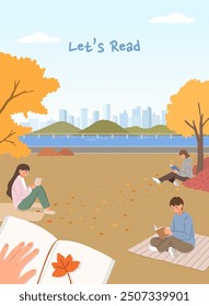 Reading Season Autumn Illustration, Korea