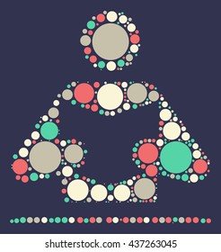 reading shape vector design by color point
