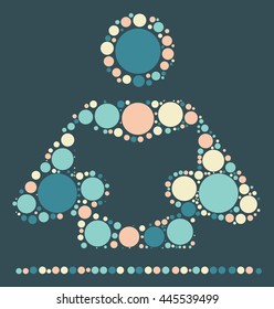 reading shape vector design by color point