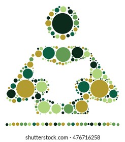 reading shape vector design by color point