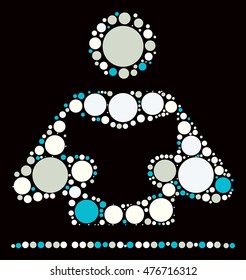 reading shape vector design by color point
